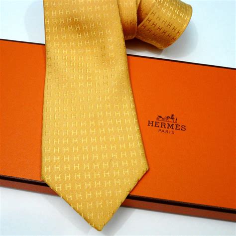 hermes yellow tie|Hermes upside down ties.